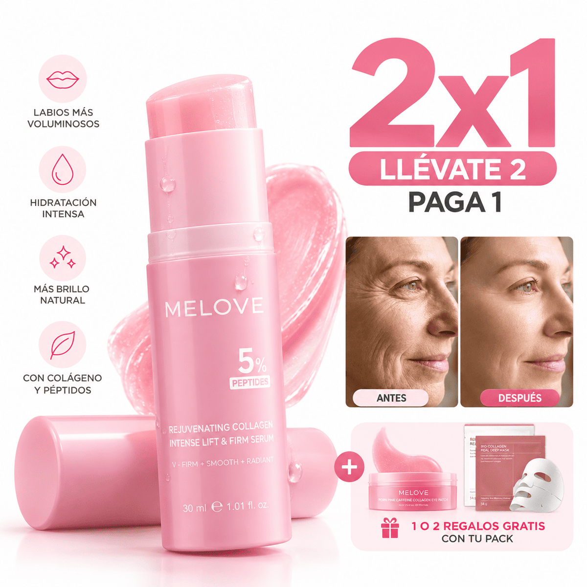 Bálsamo Volumen y Brillo Sin Agujas - MELOVE